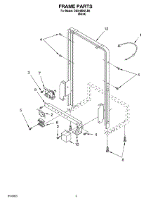 04 - Frame Parts parts for Whirlpool Dishwasher DU018DWLB0 from AppliancePartsPros.com