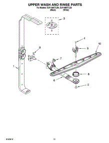 10 - Upper Wash And Rinse Parts parts for Whirlpool Dishwasher GU1108XTLB0 from AppliancePartsPros.com