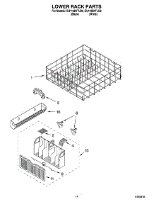 11 - Lower Rack Parts parts for Whirlpool Dishwasher GU1108XTLB0 from AppliancePartsPros.com