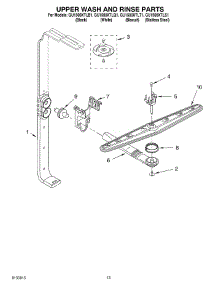 10 - Upper Wash And Rinse Parts parts for Whirlpool Dishwasher GU1500XTLQ1 from AppliancePartsPros.com