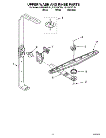 10 - Upper Wash And Rinse Parts parts for Whirlpool Dishwasher GU2300XTLS1 from AppliancePartsPros.com