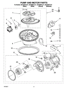 08 - Pump And Motor Parts parts for Whirlpool Dishwasher GU1200XTLT1 from AppliancePartsPros.com