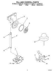 06 - Fill And Overfill Parts parts for Whirlpool Dishwasher GU1500XTLT1 from AppliancePartsPros.com