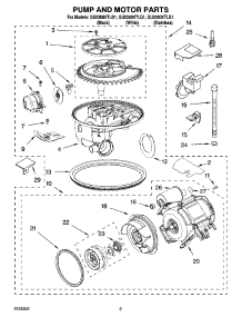 08 - Pump And Motor Parts parts for Whirlpool Dishwasher GU2300XTLB1 from AppliancePartsPros.com