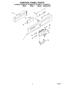 02 - Control Panel Parts parts for Whirlpool Dishwasher GU1500XTLS1 from AppliancePartsPros.com