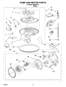 08 - Pump And Motor Parts parts for Whirlpool Dishwasher GU640XTLQ1 from AppliancePartsPros.com