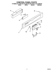 02 - Control Panel Parts parts for Whirlpool Dishwasher GU1100XTLS0 from AppliancePartsPros.com