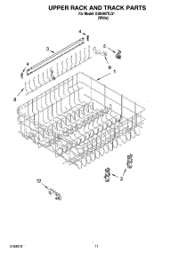 09 - Upper Rack And Track Parts parts for Whirlpool Dishwasher GU640XTLQ1 from AppliancePartsPros.com
