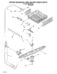 05 - Upper Dishrack And Water Feed Parts parts for Whirlpool Dishwasher DU960PWKS1 from AppliancePartsPros.com