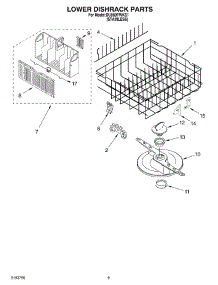 06 - Lower Dishrack Parts parts for Whirlpool Dishwasher DU960PWKS1 from AppliancePartsPros.com