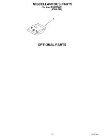07 - Miscellaneous Parts Optional Parts parts for Whirlpool Dishwasher DU960PWKS1 from AppliancePartsPros.com