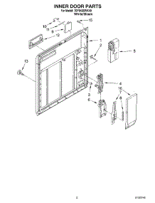 02 - Inner Door Parts parts for Whirlpool Dishwasher 7DP840SWKX0 from AppliancePartsPros.com