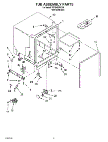 03 - Tub Assembly Parts parts for Whirlpool Dishwasher 7DP840SWKX0 from AppliancePartsPros.com