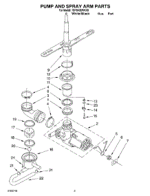 04 - Pump And Spray Arm Parts parts for Whirlpool Dishwasher 7DP840SWKX0 from AppliancePartsPros.com