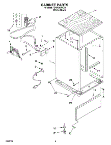 08 - Cabinet Parts parts for Whirlpool Dishwasher 7DP840SWKX0 from AppliancePartsPros.com