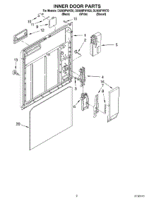 02 - Inner Door Parts parts for Whirlpool Dishwasher DU909PWKB0 from AppliancePartsPros.com