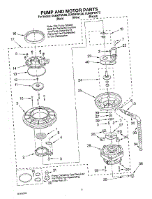04 - Pump And Motor parts for Whirlpool Dishwasher DU900PWKT0 from AppliancePartsPros.com