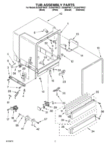 03 - Tub Assembly parts for Whirlpool Dishwasher DU940PWKS1 from AppliancePartsPros.com