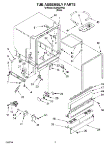 03 - Tub Assembly parts for Whirlpool Dishwasher DU840SWKU0 from AppliancePartsPros.com