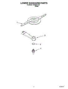 04 - Lower Washarm Parts parts for Whirlpool Dishwasher GU640XTLQ0 from AppliancePartsPros.com