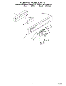 02 - Control Panel Parts parts for Whirlpool Dishwasher GU1200XTLT0 from AppliancePartsPros.com