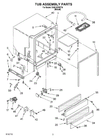 03 - Tub Assembly parts for Whirlpool Dishwasher DU810SWKT0 from AppliancePartsPros.com