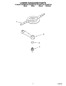 04 - Lower Washarm Parts parts for Whirlpool Dishwasher GU1200XTLS0 from AppliancePartsPros.com