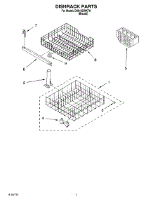 06 - Dishrack parts for Whirlpool Dishwasher DU810SWKT0 from AppliancePartsPros.com