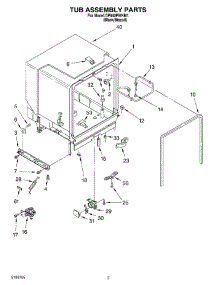 03 - Tub Assembly parts for Whirlpool Dishwasher DP940PWKM1 from AppliancePartsPros.com