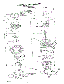 04 - Pump And Motor parts for Whirlpool Dishwasher DP940PWKM1 from AppliancePartsPros.com