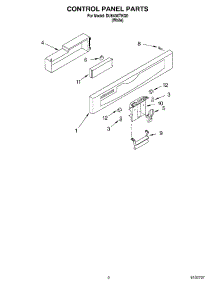 02 - Control Panel parts for Whirlpool Dishwasher DU640XTKQ0 from AppliancePartsPros.com