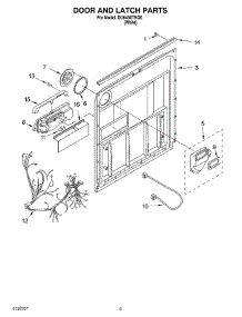 03 - Door And Latch parts for Whirlpool Dishwasher DU640XTKQ0 from AppliancePartsPros.com