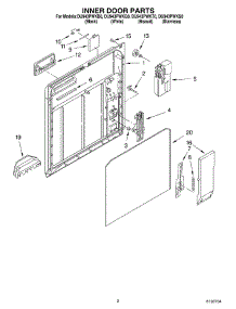 02 - Inner Door Parts parts for Whirlpool Dishwasher DU943PWKQ0 from AppliancePartsPros.com