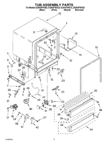 03 - Tub Assembly Parts parts for Whirlpool Dishwasher DU943PWKQ0 from AppliancePartsPros.com