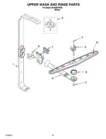 10 - Upper Wash And Rinse parts for Whirlpool Dishwasher DU640XTKQ0 from AppliancePartsPros.com