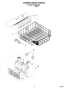 11 - Lower Rack parts for Whirlpool Dishwasher DU640XTKQ0 from AppliancePartsPros.com