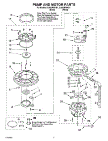 04 - Pump And Motor parts for Whirlpool Dishwasher DU950PWKB1 from AppliancePartsPros.com