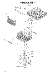 05 - Dishrack parts for Whirlpool Dishwasher SUD5000KQ0 from AppliancePartsPros.com