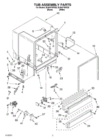 03 - Tub Assembly parts for Whirlpool Dishwasher DU941PWKQ0 from AppliancePartsPros.com
