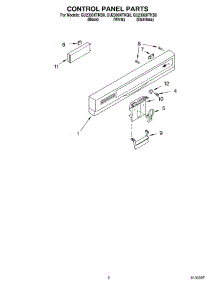 02 - Control Panel parts for Whirlpool Dishwasher GU2300XTKQ0 from AppliancePartsPros.com