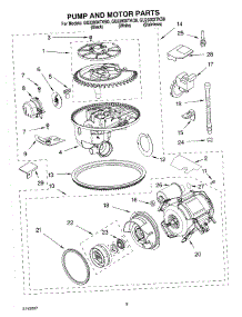 08 - Pump And Motor parts for Whirlpool Dishwasher GU2300XTKQ0 from AppliancePartsPros.com