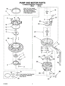 04 - Pump And Motor parts for Whirlpool Dishwasher DU948PWKB1 from AppliancePartsPros.com