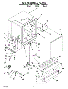 03 - Tub Assembly parts for Whirlpool Dishwasher DU945PWKQ1 from AppliancePartsPros.com