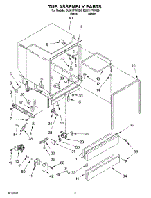 03 - Tub Assembly parts for Whirlpool Dishwasher DU911PWKB0 from AppliancePartsPros.com