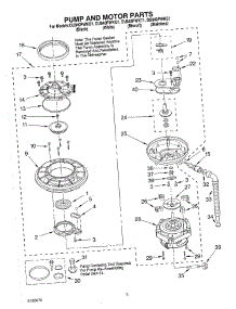 04 - Pump And Motor parts for Whirlpool Dishwasher DU940PWKQ1 from AppliancePartsPros.com