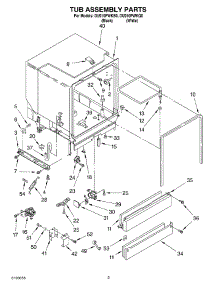 03 - Tub Assembly parts for Whirlpool Dishwasher DU910PWKQ0 from AppliancePartsPros.com