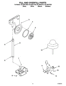 06 - Fill And Overfill Parts parts for Whirlpool Dishwasher DUL300XTKT0 from AppliancePartsPros.com