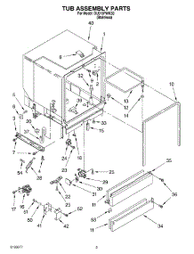 03 - Tub Assembly parts for Whirlpool Dishwasher DU915PWKS0 from AppliancePartsPros.com