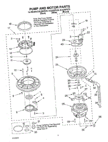 04 - Pump And Motor parts for Whirlpool Dishwasher DUL200PKQ0 from AppliancePartsPros.com