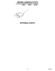 07 - Miscellaneous, Optional parts for Whirlpool Dishwasher DUL200PKQ0 from AppliancePartsPros.com